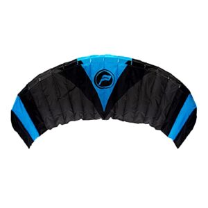 Blaue Lenkmatte mit Vierleinen für Mountainboard und Buggy, extrem reißfest und flugfertig