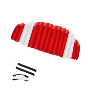 Simxkai 2,5m 2-Leiner Sportlenkdrachen-Set - Rot-Weiß mit Tragetasche, Handschlaufen und Lenkschnur-Spule für Jugendliche/Erwachsene Einsteiger