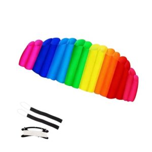 Mehrfarbiges 2-Leiner Sportlenkdrachen-Set für Jugendliche und Erwachsene - inklusive Tragetasche, Handschlaufen, Lenkschnur-Spule und 25m Schnur