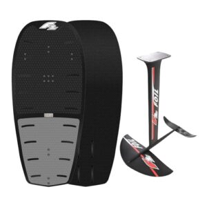 Foilboard Ocean Carbon 100cm von F2, Kite Foil Full Carbon Set für Fortgeschrittene und Profis, hochwertiges Foil-Board mit Woodcore, ultraleichter Full-Carbon-Material, optimierte Wings und werkzeugfreie Montage