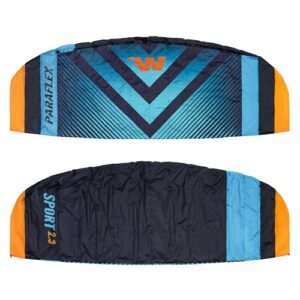 Flugfertiger Kite mit Lenkstange und Dyneema-Leinen, ideal für Kitesurfer