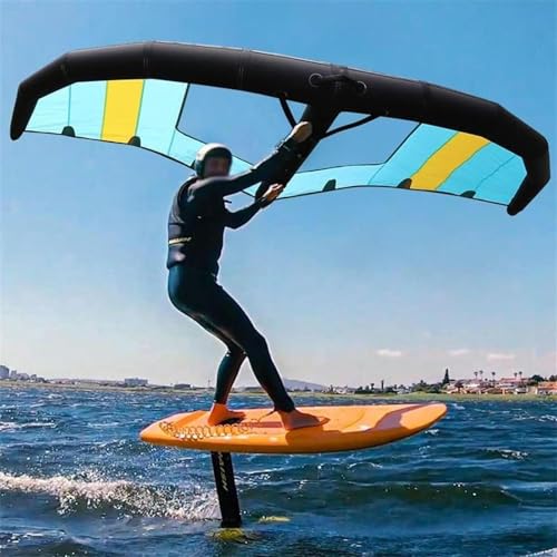 Aufblasbarer Windsurfwing für Wassersport, 4 Quadratmeter, 5 Quadratmeter und 6 Quadratmeter großen Segel, Wind-Wing-Foil- und Hydrofoil-Zubehör mit Sichtfenster für Erwachsene und Anfänger