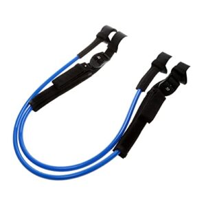 Windsurfing Trapeztampen mit Verstellbarer Länge aus TPU Material, Hakenverschluss und rutschfesten Gabelbaumpads für Sitzwassersport, Blau, Größe 28-34 Zoll